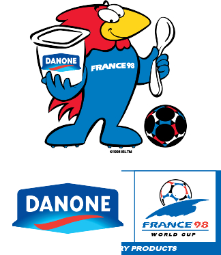 logo Danone sponsor of Worldcup 98