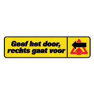 logo Geef het door, rechts gaat voor