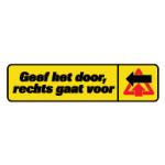 logo Geef het door, rechts gaat voor